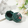 Velvet Cover Plastic Couple Ring Box VBOX-WH20003-001H-3