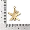 Starfish Brass Micro Pave Cubic Zirconia Pendant Rhinestone Settings KK-H089-25G-4