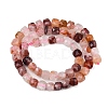 Natural Red Hematoid Quartz/Ferruginous Quartz  Beads Strands G-H078-C44-6mm-3