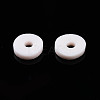 Flat Round Eco-Friendly Handmade Polymer Clay Beads CLAY-R067-8.0mm-27-4