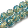 Gold Sand Lampwork Beads Strands LAMP-P071-12mm-06-1