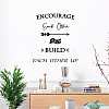 Rectangle with Word PVC Wall Stickers DIY-WH0228-187-4