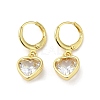 Real 18K Gold Plated Brass Dangle Leverback Earrings EJEW-L268-006G-05-1