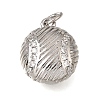 Brass Micro Pave Clear Cubic Zirconia Charms CU-CBAEEA8-27P-1