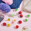 20Pcs 5 Styles Strawberry Synthetic Rubber Knitting Needle Point Protectors FIND-GA0008-11-4