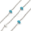 304 Stainless Steel Enamel Link Chains AJEW-Z028-09P-10-1
