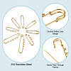 6 Styles 304 Stainless Steel Safety Pins Brooch Findings STAS-TA0006-12G-4