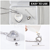 1Pc Stainless Steel Heart Pendant Urn Ashes Necklaces NJEW-CN0001-17P-5