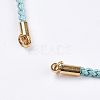 Braided Cotton Cord Bracelet Making MAK-I006-03G-2