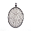 Alloy Pendant Cabochon Settings X-PALLOY-A15657-N-NF-1