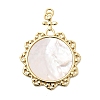 Natural Shell Pendants KK-H529-02G-02-1