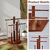 Baseball Wooden Jewelry Ring Display Tower Stands ODIS-WH0086-223A-4