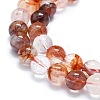 Natural Red Hematoid Quartz/Ferruginous Quartz Beads Strands G-K245-A02-02-3