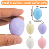 10Pcs 5 Colors Easter Theme Spray Painted Wood Pendants WOOD-SC0001-64-2