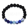 Natural Lapis Lazuli Beads Stretch Bracelets BJEW-R309-02-A01-1