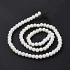 Electroplate Opaque Solid Color Glass Beads Strands EGLA-A044-P8mm-L01-3
