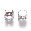 Non-Tarnish 316 Surgical Stainless Steel Sew on Prong Settings STAS-E470-01A-P-1