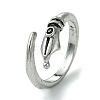 Pen Alloy Open Cuff Rings RJEW-K275-17AS-1