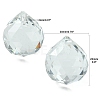 Clear Faceted Ball-Shaped Glass Pendants X-GR20X23MMY-1-5
