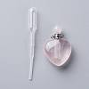Natural Rose Quartz Openable Perfume Bottle Pendants G-K420-07-2