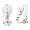 1 Pair 925 Sterling Silver Clip-on Earring Findings STER-BBC0008-46-1