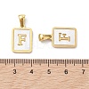 Ion Plating(IP) 304 Stainless Steel Pave Shell Pendants X-STAS-G327-01G-F-3