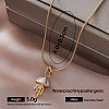 Vintage 304 Stainless Steel Enamel Jellyfish Pendant Necklaces for Women SI8197-2-1