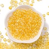 3/0 Baking Paint Transparent Colours Glass Round Beads SEED-L011-13A-11-2
