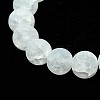 Synthetic Frosted Crackle Quartz Round Beads Strands G-L155-8mm-06-2