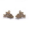 Tibetan Style Alloy Puppy Pendants TIBEP-0399-AB-LF-1