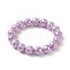 Macaron Color Faceted Acrylic Round Beaded Necklaces BJEW-JB09196-4