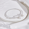 1Pc Flower Alloy Cuff Bangles for Women BJEW-LP0003-43-3