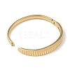 304 Stainless Steel Grooved Hinged Bangles for Women BJEW-U002-10G-4