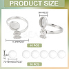 DIY Blank Dome Open Ring Making Kit STAS-PH0004-65-2