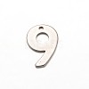 Tarnish Resistant Number 201 Stainless Steel Charms STAS-N082-04K-1