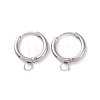 Tarnish Resistant Stainless Steel Huggie Hoop Earring Findings STAS-J400-36P-1