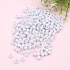 Opaque Acrylic Beads LS-ACRC-WH0002-01F-1