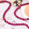 Natural Rose Tiger Eye Beads Strands G-G099-8mm-3-6