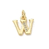 Brass Micro Pave Cubic Zirconia Charms KK-I382-03G-W-1