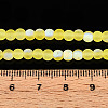 Frosted Transparent Glass Beads Strands GLAA-T032-T4mm-MBB12-4