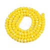 Electroplate Opaque Solid Color Glass Beads Strands EGLA-A044-P4mm-L04-3