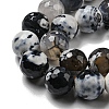 Faceted Natural Fire Crackle Agate Beads Strands G-F447-12mm-N13-4