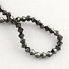 Electroplate Glass Bead Strands X-EGLA-R094-4mm-07-2