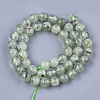 Natural Prehnite Beads Strands X-G-S333-8mm-032-2