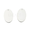 201 Stainless Steel Oval Stamping Blank Tag Pendants X-STAS-R064-03-2