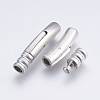 Tarnish Resistant 304 Stainless Steel Bayonet Clasps X-STAS-E427D-4P-3