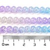 Spray Painted Crackle Glass Beads Strands DGLA-C002-6mm-07-5