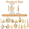 32Pcs 16 Styles Plating Acrylic Pendants OACR-CJ0002-45-2