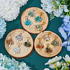 28Pcs 14 Styles Mixed Gemstone European Dangle Charms PALLOY-FH00023-4