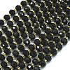 Natural Dyed & Heated Black Agate Beads Strands G-K389-E25-01-1